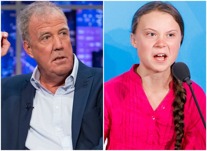 Jeremy Clarkson and Greta Thunberg