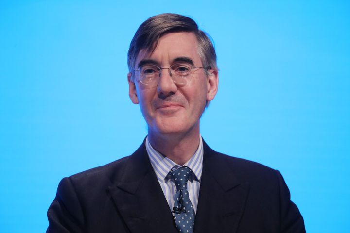 Leader of the House of Commons Jacob Rees-Mogg delivers a speech during the "Delivering Brexit" session on day one of the Conservative Party Conference being held at the Manchester Convention Centre