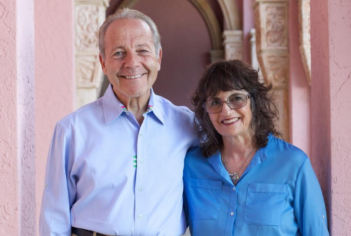 Joel Udell (left) has suffered "mental anguish and emotional distress" since his wife Evelyn (right) was killed by a delivery