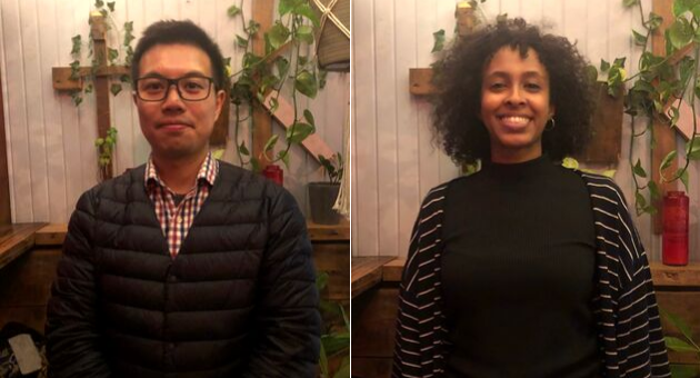 Michael Chen, left, and Lateefa Farah.