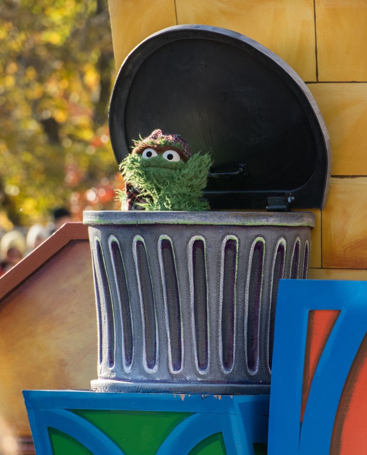 NEW YORK, NY - NOVEMBER 23: Oscar the Grouch attends the 91st Annual Macy's Thanksgiving Day Parade on November 23, 2017 in New York City. (Photo by Noam Galai/WireImage)