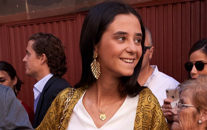 Victoria Federica de Marichalar y Borbón en la corrida de toros de La Beneficiencia en Las Ventas el pasado 12 de junio.