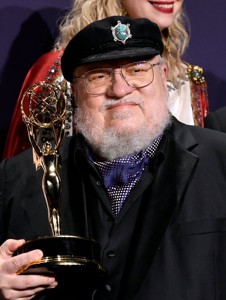 George R R Martin at the Emmys last week