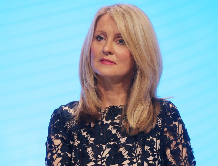 Esther McVey speaks during the second day of the Conservative Party Conference being held at the Manchester Convention Centre