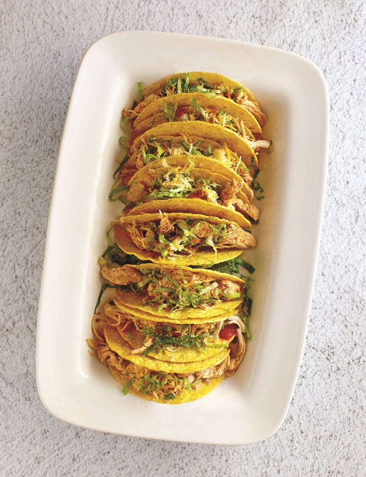 These Salsa Chicken Tacos can be made with fresh or frozen chicken breasts.