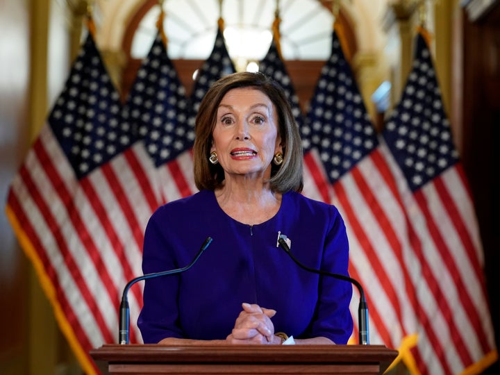 House Speaker Nancy Pelosi announces the House of Representatives will launch a formal inquiry to investigate whether to impeach U.S. President Donald Trump in Washington, DC on Sept. 24, 2019. 