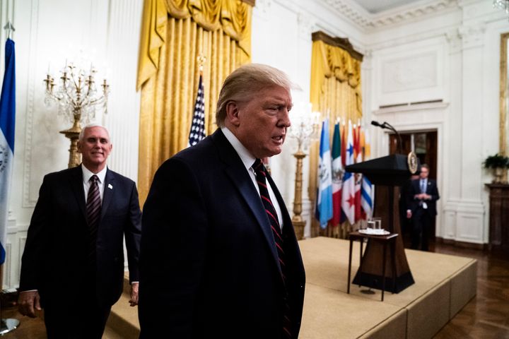 President Donald Trump and Vice President Mike Pence at the White House on Sept. 27, 2019 in Washington, DC. 