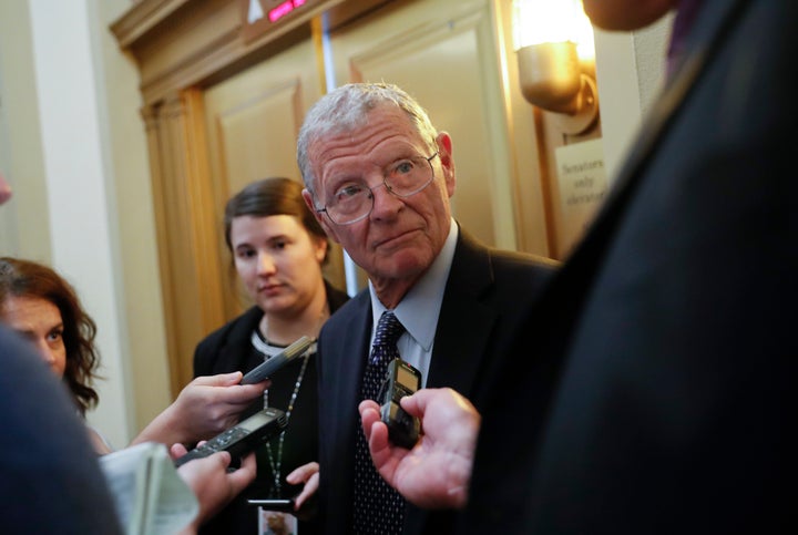 Sen. James Inhofe said it's a "tough question" on whether Trump pressuring the Ukrainian president to investigate Joe Biden during a discussion on U.S. aid to the country counts as a quid pro quo.