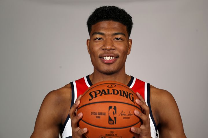 WASHINGTON, DC - SEPTEMBER 30: Rui Hachimura #8 of the Washington Wizards poses during media day at Medstar Wizards Performance Center on September 30, 2019 in Washington, DC. NOTE TO USER: User expressly acknowledges and agrees that, by downloading and/or using this photograph, user is consenting to the terms and conditions of the Getty Images License Agreement. (Photo by Rob Carr/Getty Images)