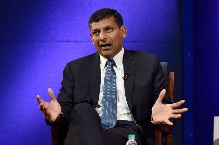 Former Governor of RBI Raghuram Rajan reacts during the conversation with TV journalist Rajdeep Sardesai at the release of his book "I Do what I do" on September 7, 2017 in New Delhi, India.