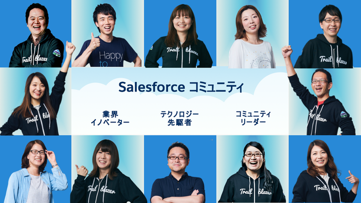 「Salesforceコミュニティ」とは顧客、パートナー（リセラー、販売代理店、代理店、仲介業者）、従業員が、製品やサービスについての情報交換、相互サポートができる空間。Salesforceに関わるさまざまな立場の人がコラボレーションすることで、新たなアイデア、ビジネスにもつながっている。