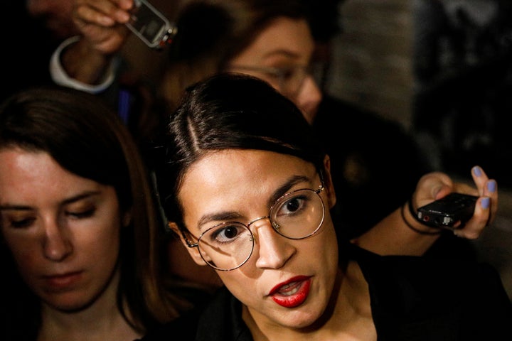 Alexandria Ocasio-Cortez at the US Capitol in Washington, September 24, 2019. 