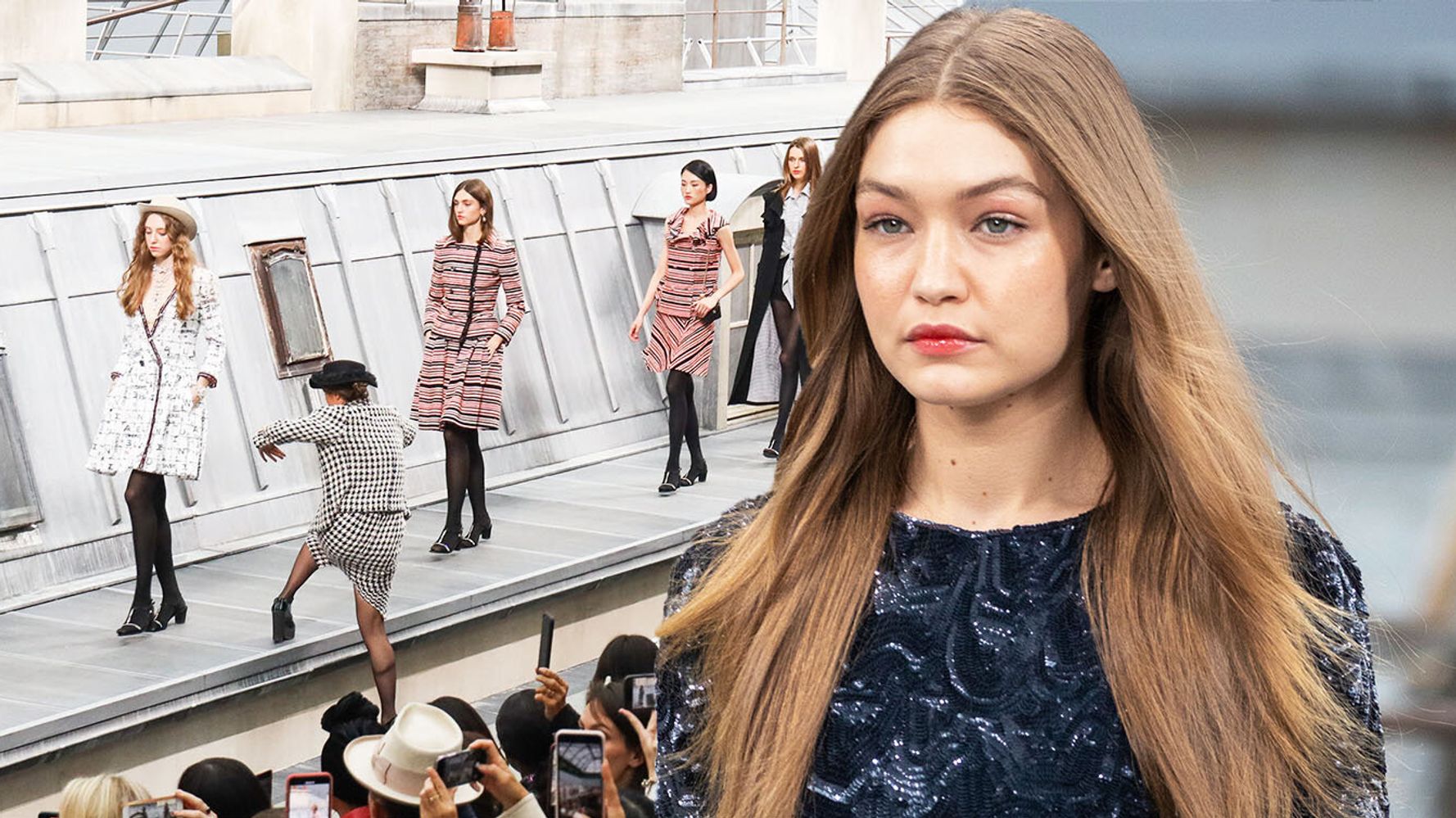 Comedian Gatecrashes Chanel Catwalk – Much To Gigi Hadid's Disapproval