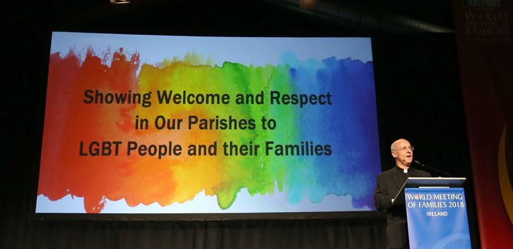 Rev. Father James Martin speaks at a conference in Dublin, Ireland, on how the Catholic Church can welcome members of the LGBT community.