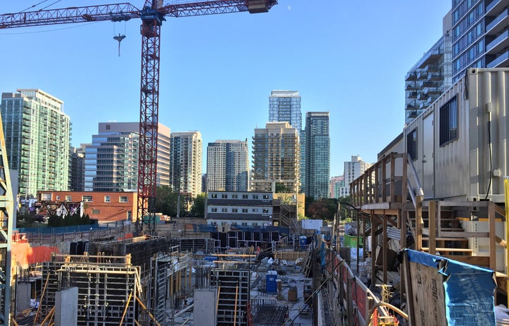 Construction of a new condo building in Toronto, Sept. 5. The Royal Bank of Canada estimates Toronto needs to be building new homes at twice the current pace to keep rents from rising further.