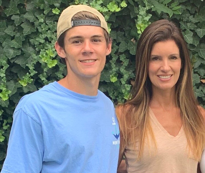 Jo Varnish (right) with her son, Cameron.