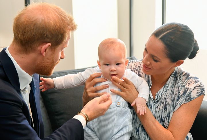 The Duke and Duchess of Sussex with their son Archie in South Africa 