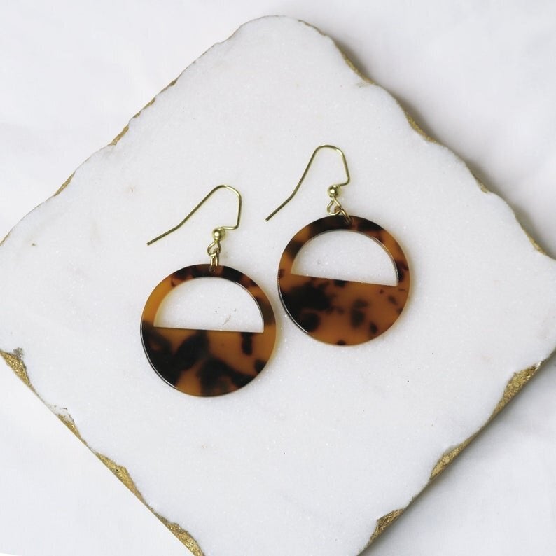 Tortoise shell sale dangle earrings