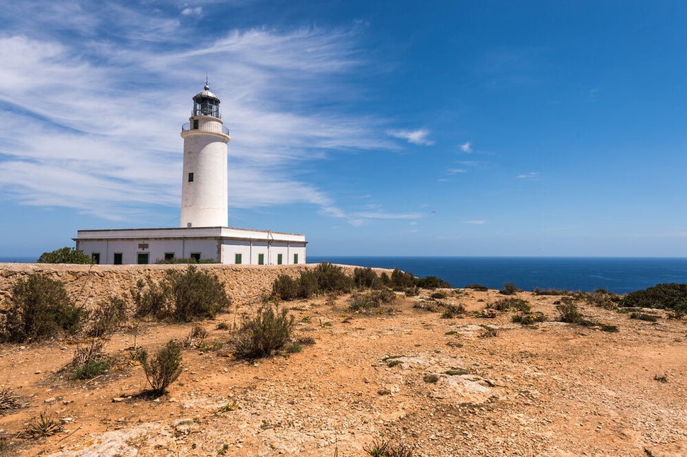 El Faro de Cap de Barbaria en Formentera (Islas Baleares).