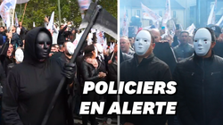À la Marche de la colère, une faucheuse rend hommage aux policiers