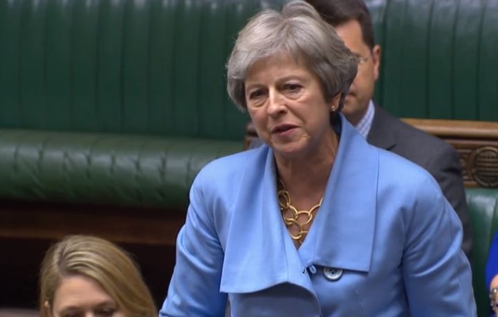 Theresa May in the Commons on Wednesday