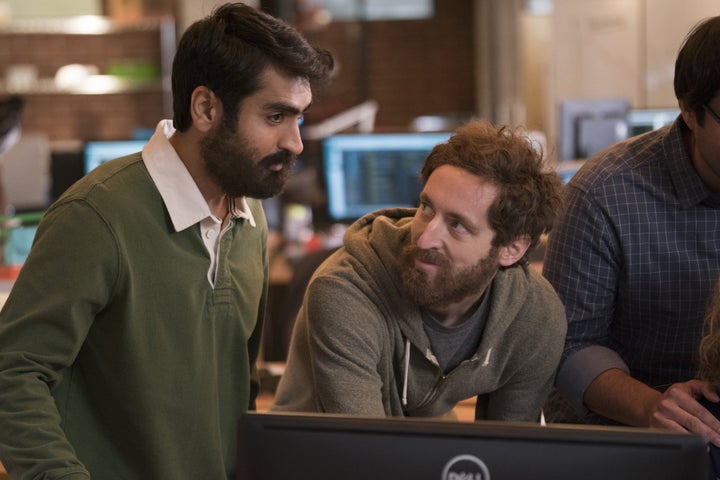 Kumail Nanjiani and Thomas Middleditch in "Silicon Valley"