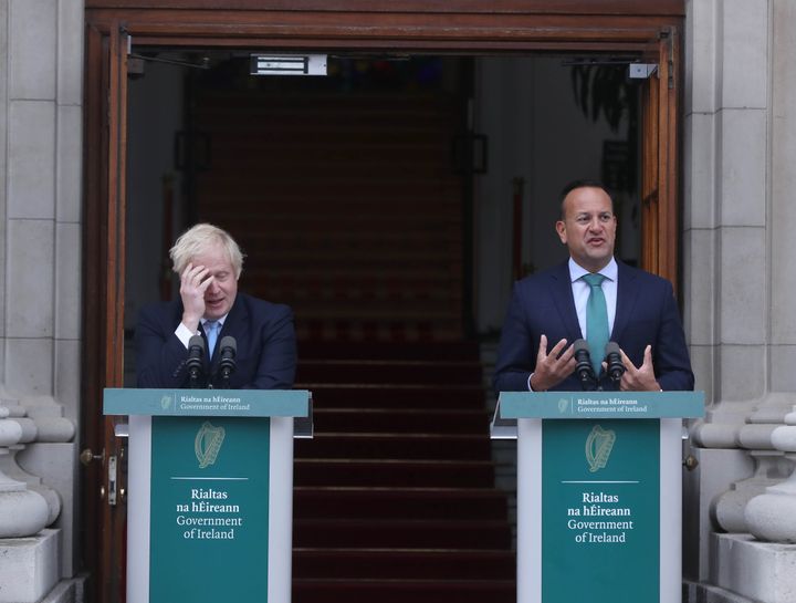 Prime Minister Boris Johnson meets Taoiseach Leo Varadkar in Dublin.