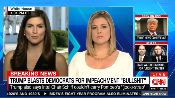 CNN Chyron shows trump bullshit