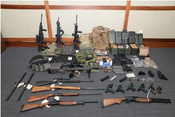 Weapons allegedly stockpiled by Christopher Hasson.