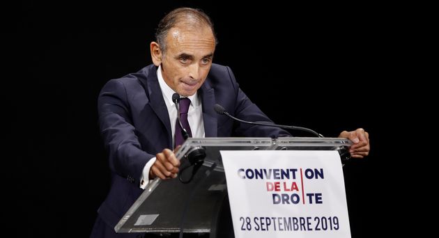 Éric Zemmour pendant son discours à la Convention de la droite, samedi 28