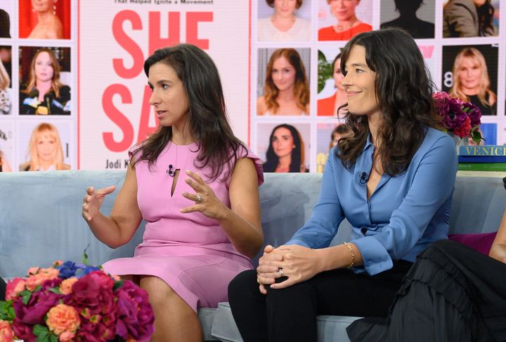 Jodi Kantor and Megan Twohey during a "Today" show appearance on Sept. 9, 2019.