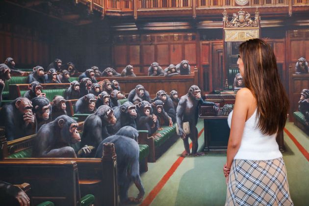 Banksys Devolved Parliament Depicting MPs As Chimps Sells For Record £9m