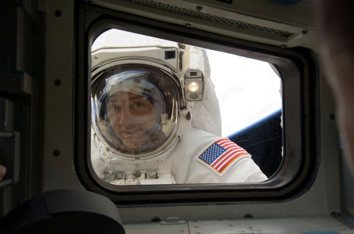 Nasa astronaut Mike Massimino on May 17, 2009. REUTERS/Nasa/Handout