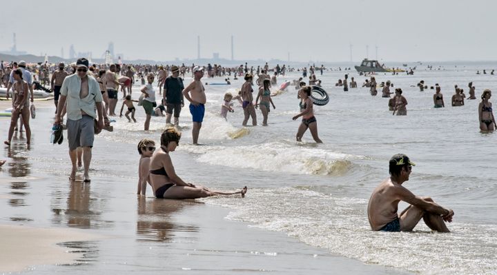 July 25, 2019 at the North Sea coast in Egmond, northern Netherlands, during the heatwave which swept Europe. 