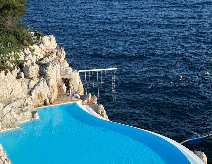The Hotel du Cap-Eden-Roc in the south of France has a stunning cliffside pool.