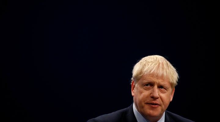 Britain's prime minister Boris Johnson gives a closing speech at the Conservative Party annual conference in Manchester, Britain, October 2, 2019. REUTERS/Henry Nicholls