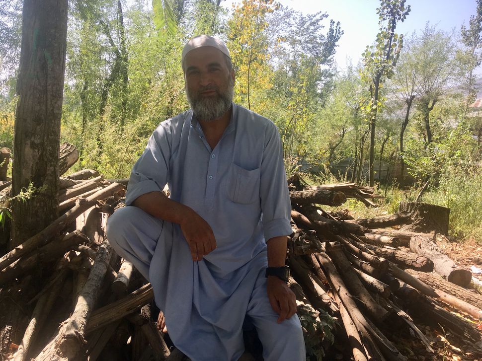 Muzaffar Ahmad Wani, Burhan Wani's father, near his home in Tral, South Kashmir on India on 19 September. 