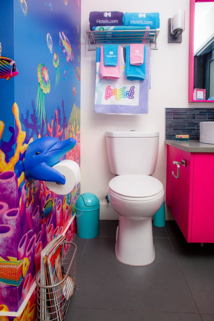 We'd expect nothing less from a Lisa Frank bathroom.