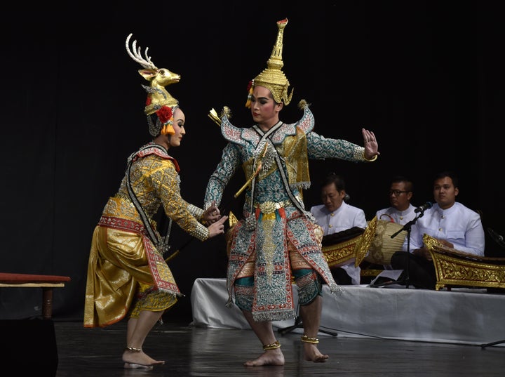 Khon Ramakien (Masked played Ramayana) Thailand, during International Ramayana festival organised by ICCR at Kamani Auditorium on October 10, 2016, in New Delhi.