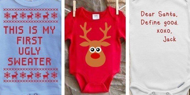 Baby's First Christmas Onesies For Your Little Elf
