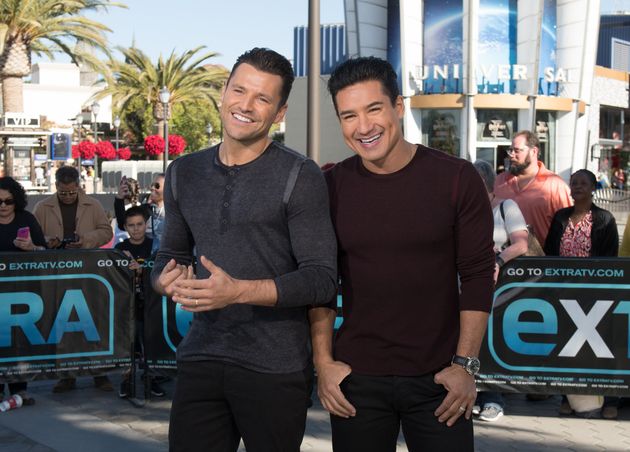 Mark with his Extra co-host Mario Lopez