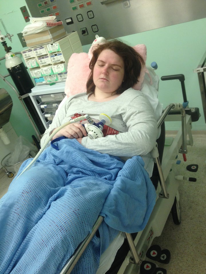 Katie was in and out of hospital due to unexpected side effects of opioid use