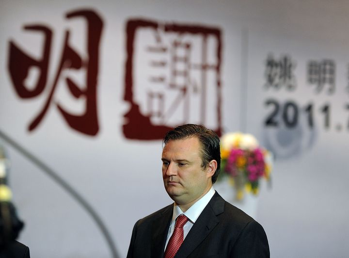 SHANGHAI, CHINA - JULY 20: (CHINA OUT) Houston Rockets general manager Daryl Morey attends Yao Ming's press conference announcing his retirement from basketball on July 20, 2011 in Shanghai, China. (Photo by Visual China Group via Getty Images)