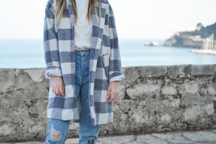 Plaid fall outlet coat