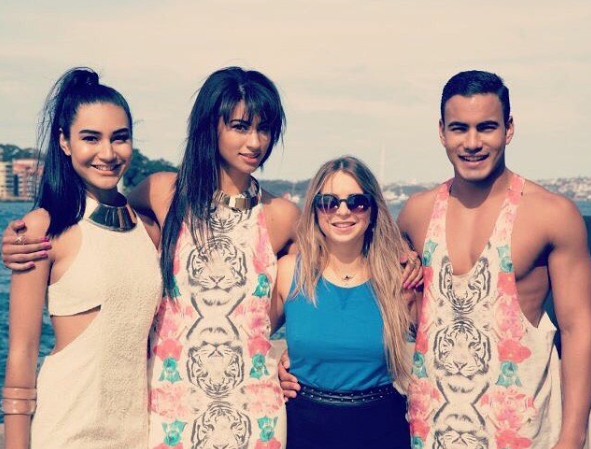 Phoebe Thompson (second from left) and Maurice Salib (far right) in a photo shared to Instagram in 2015.