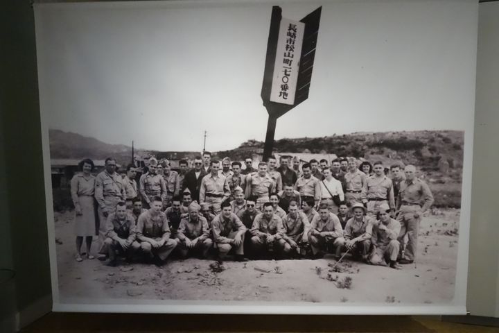 長崎の爆心地に建てられていたという矢形標柱の資料写真