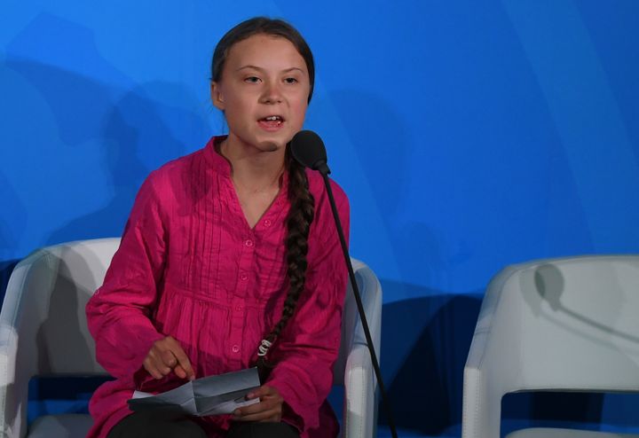 Greta Thunberg addresses the UN