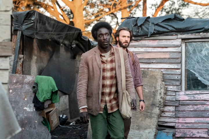 Michael Kenneth Williams and Chris Evans in "The Red Sea Diving Resort."