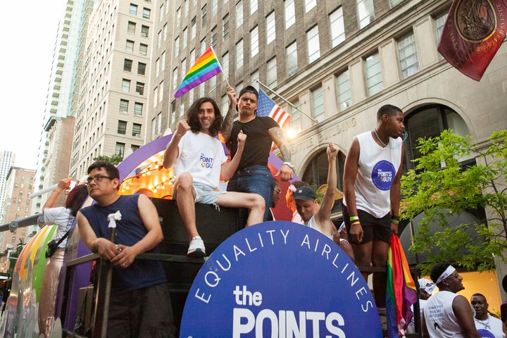 Dzhabrailov at the Pride parade in New York in 2019.