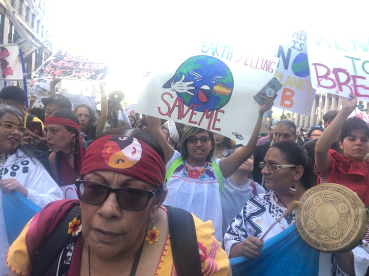 Protesters marching in New York City on Sept. 20.